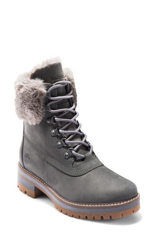 UPC 195438477385 product image for Timberland Courmayeur Valley Faux Fur Trim Waterproof Boot in Medium Grey Nubuck | upcitemdb.com