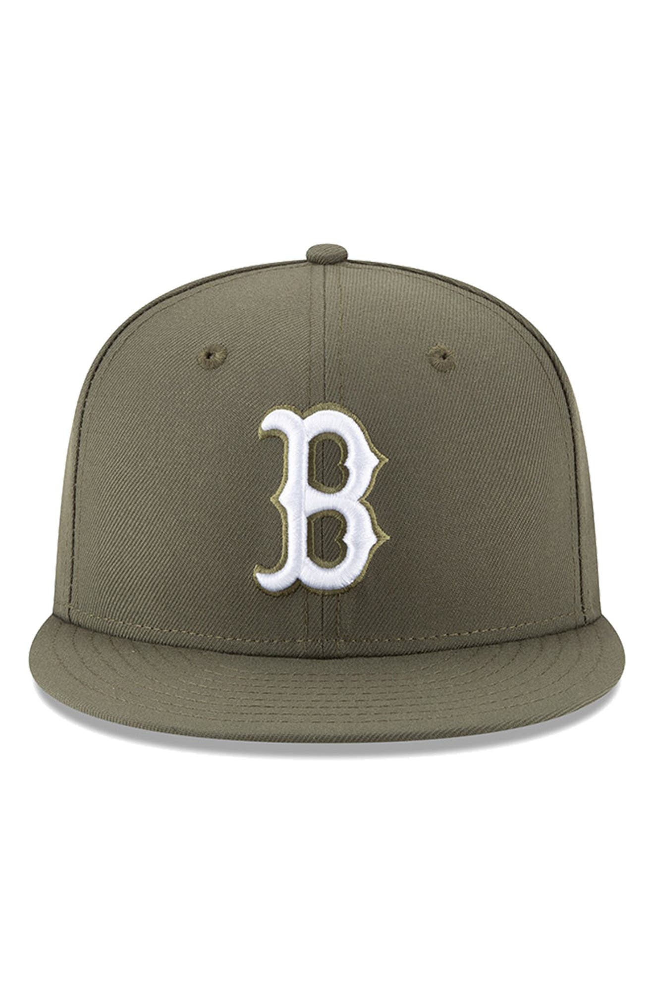 green boston red sox hat fitted