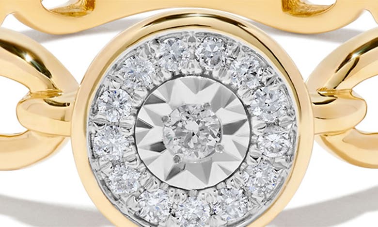 H.j. Namdar Miracle Diamond Chain Link Ring In 14k Yellow And White Gold