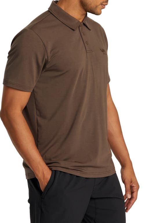 Shop Rvca Balance Performance Polo In Mocha