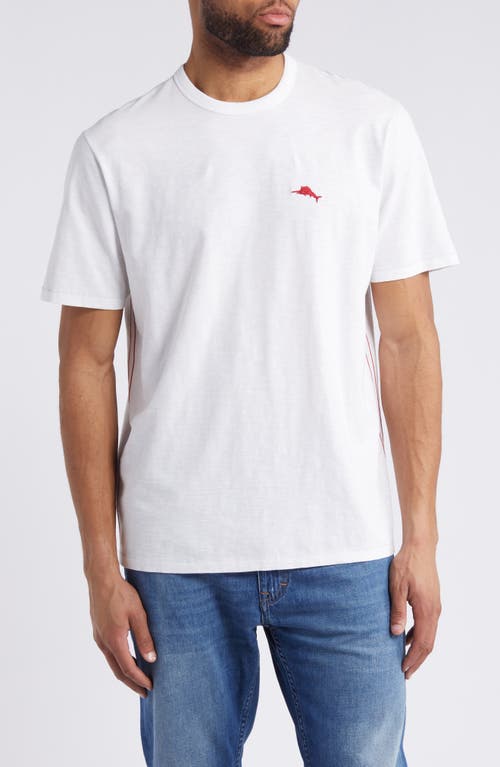 Tommy Bahama Surf Lux Contrast Stitch Cotton T-Shirt in White at Nordstrom, Size Small