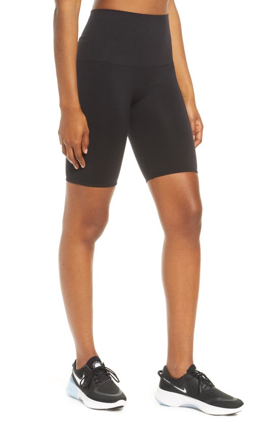 Shop Spanx Look At Me Now Seamless Bike Shorts In Very Black