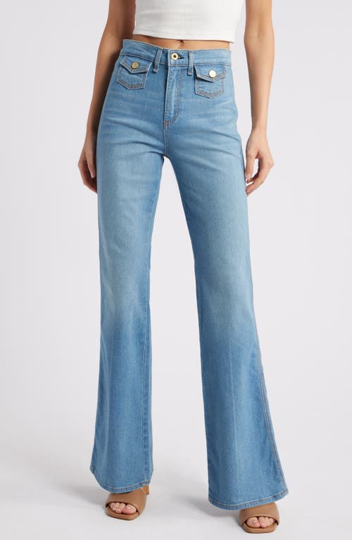 Shop Askk Ny '70s High Waist Bootcut Jeans In Galley