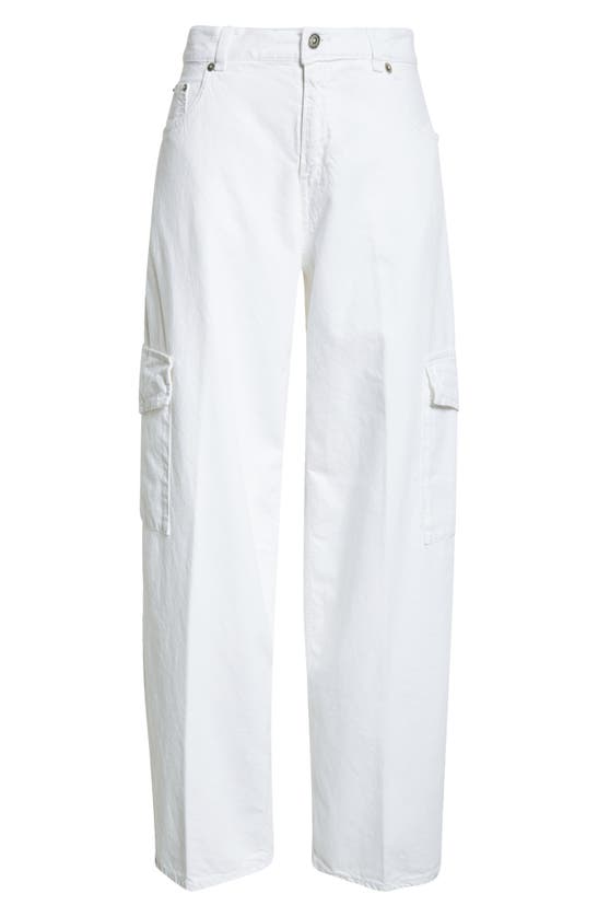 Shop Haikure Bethany Cotton & Linen Twill Cargo Pants In Optical White