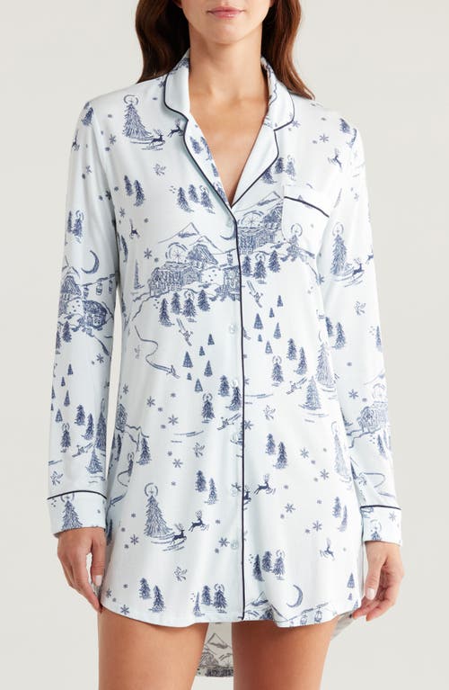 Nordstrom Moonlight Eco Nightshirt In Blue Chateau Toile