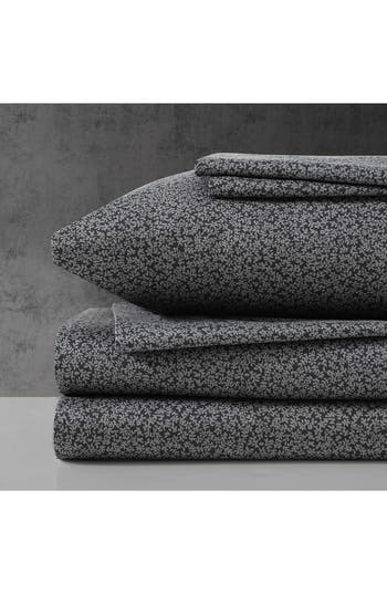 Kenneth Cole New York Chill Flowers Sheet Set In Charcoal