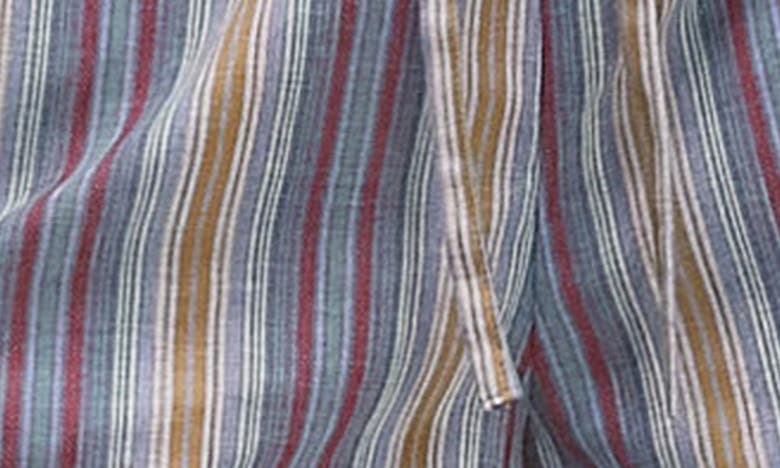 Shop Topshop Stripe Drawstring Shorts In Purple Multi