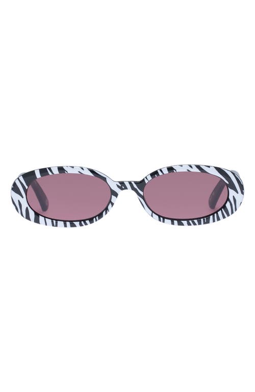 Outta Love 51mm Oval Sunglasses in White Tiger /Smokey Brown