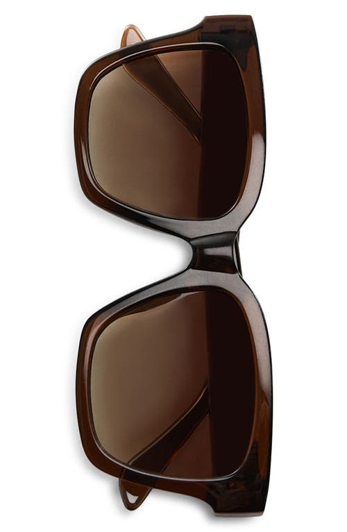 Shop Mango Marai Square Sunglasses In Brown