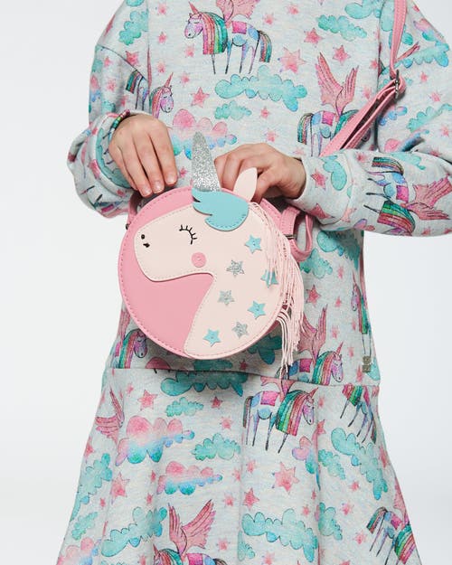 Shop Deux Par Deux Girl's Pu Unicorn Bag Pink In Pink Unicorn