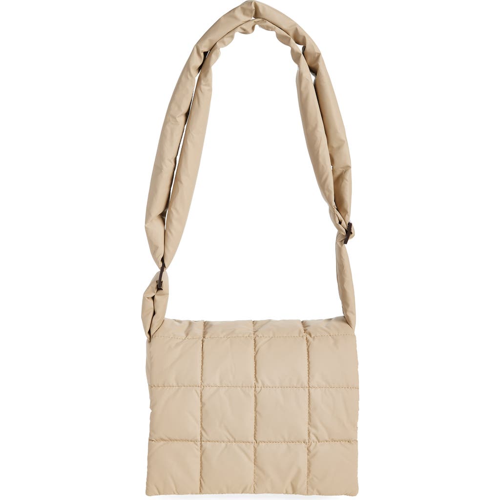 Veecollective Porter Quilted Recycled Nylon Messenger Bag In Yellow
