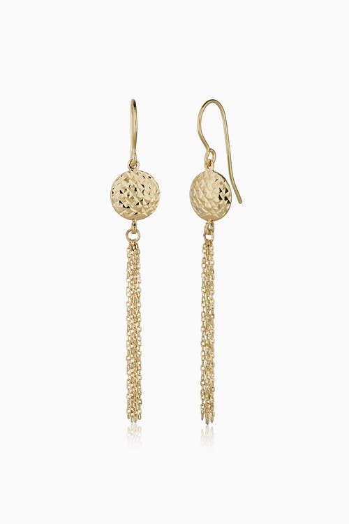 Shop Oradina 14k Yellow Gold Naples Drop Earrings