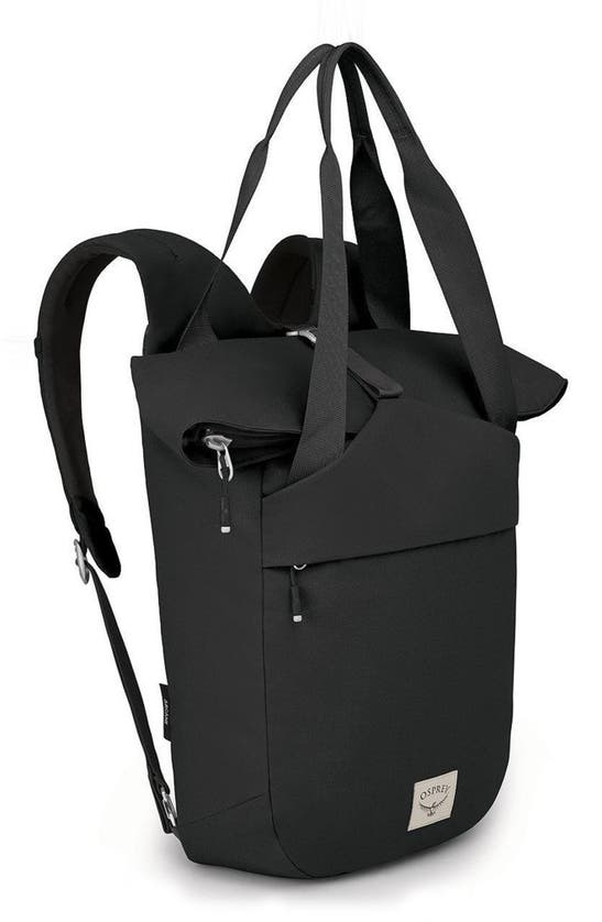 Shop Osprey Arcane™ Recycled Polyester Hybrid Tote Pack In Black