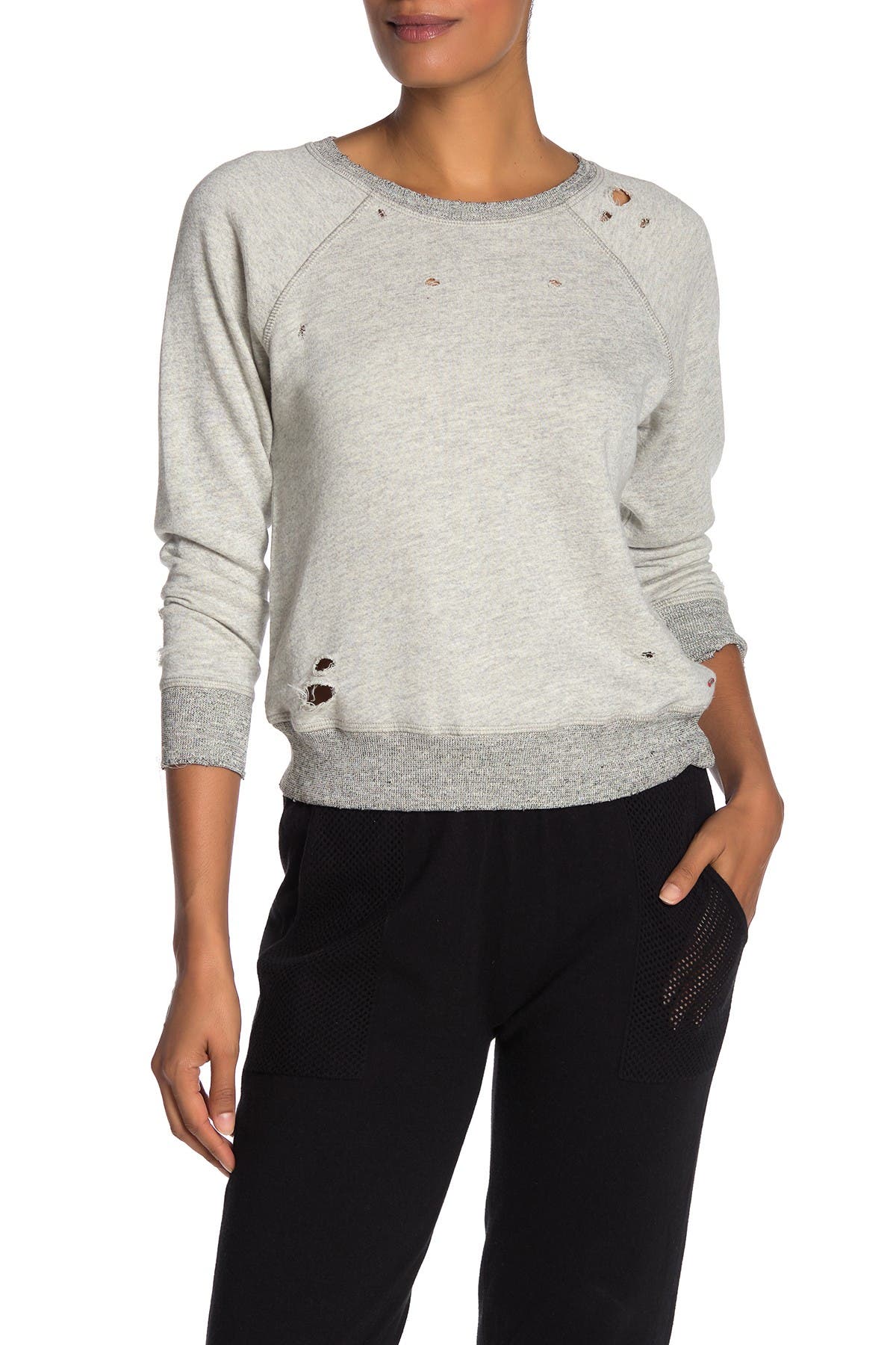 distressed sweatshirt