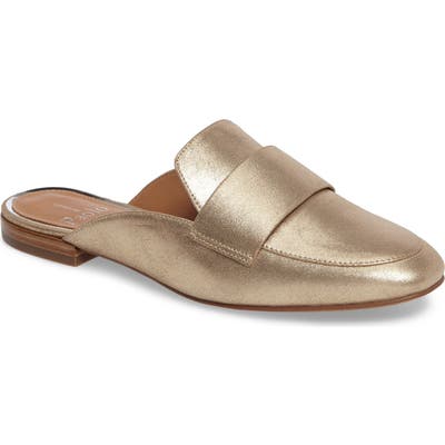Linea Paolo Annie Genuine Calf Hair Loafer Mule, Metallic