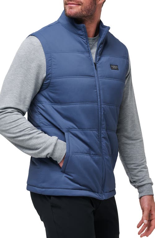 Shop Travismathew Palisades Nylon Puffer Vest In Navy