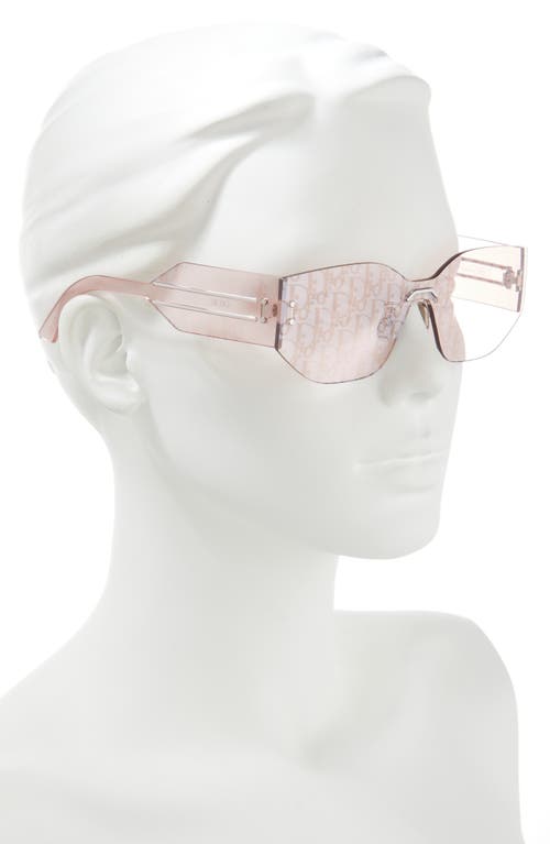 Shop Dior 'club M6u Shield Sunglasses In Shiny Palladium/violet