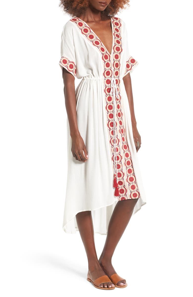 Raga Isadora Embroidered Midi Dress | Nordstrom