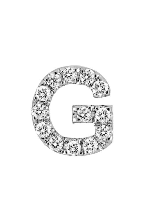 Bony Levy Single Initial Earring In White Gold/g