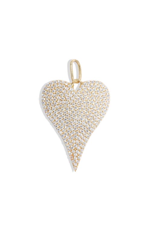 Shymi Pavé Heart Charm In Gold