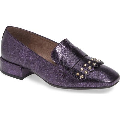 Wonders Low Heel Fringe Loafer - Purple
