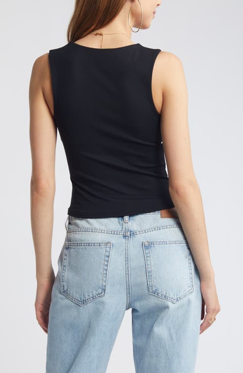 Shop Open Edit Smooth Edit V-neck Tank In Black