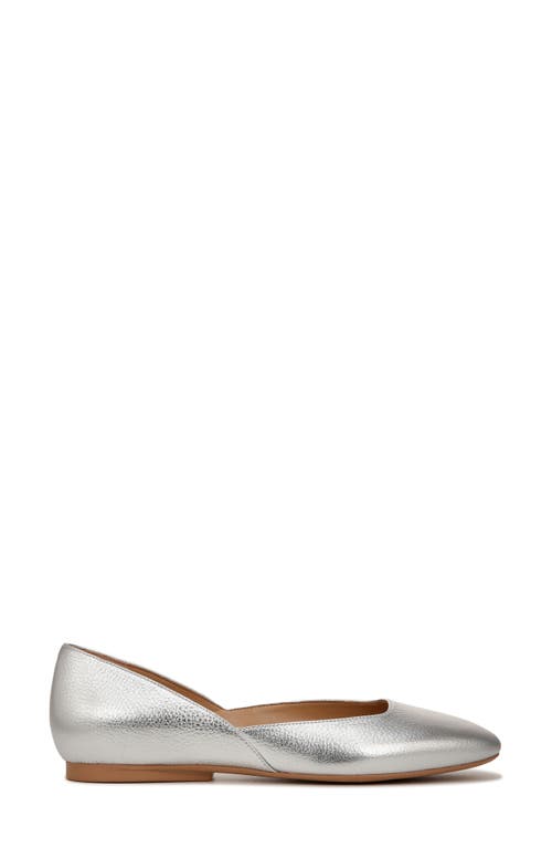 Naturalizer Cody Skimmer Flat In Silver Croc Pattern Leather