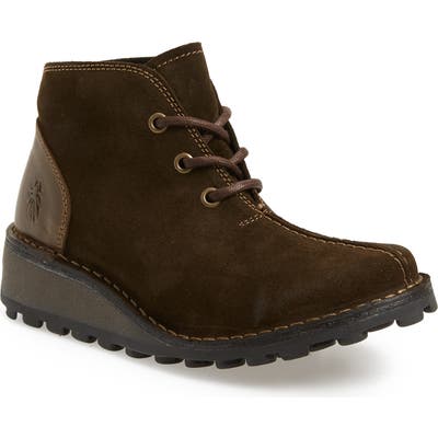 Fly London Mili Wedge Bootie - Green