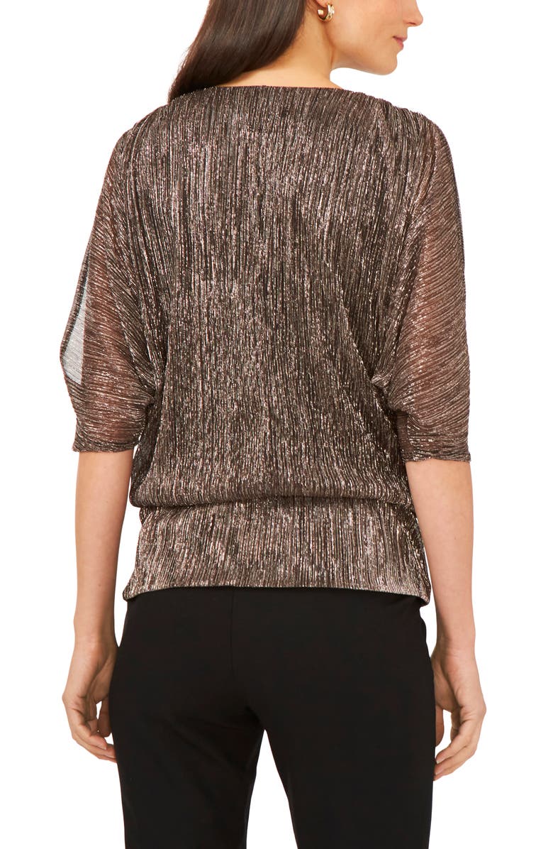 Chaus Metallic V-Neck Blouse | Nordstrom