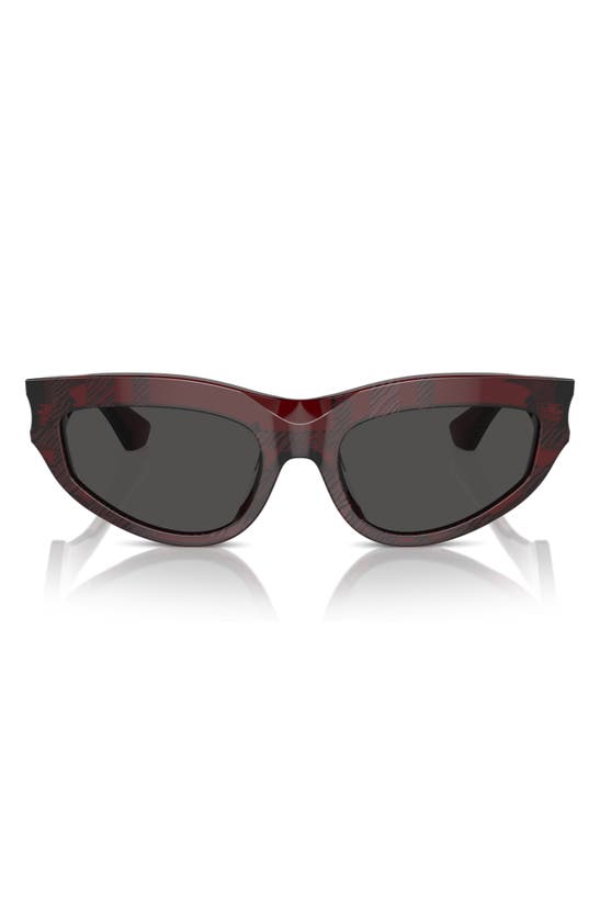 Shop Burberry 55mm Cat Eye Sunglasses In Red