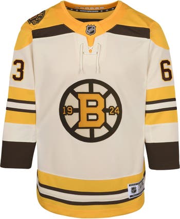 Outerstuff Youth Brad Marchand Cream Boston Bruins 100th Anniversary Premier Player Jersey Size: Small/Medium
