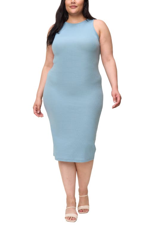 Shop The Standard Stitch The Racerback Midi Dress In Sky Blue