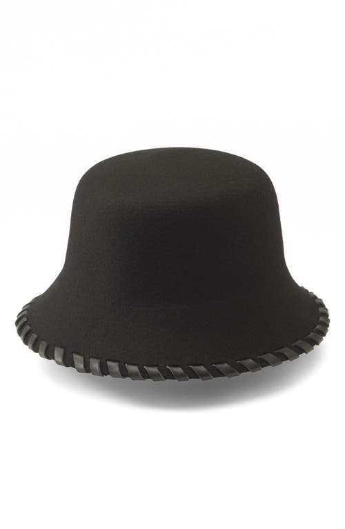 Shop Helen Kaminski Oden Merino Wool Bucket Hat In Black