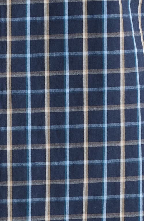 Nordstrom Trim Fit Check Stretch Button-down Shirt In Navy- Teal Tay Check