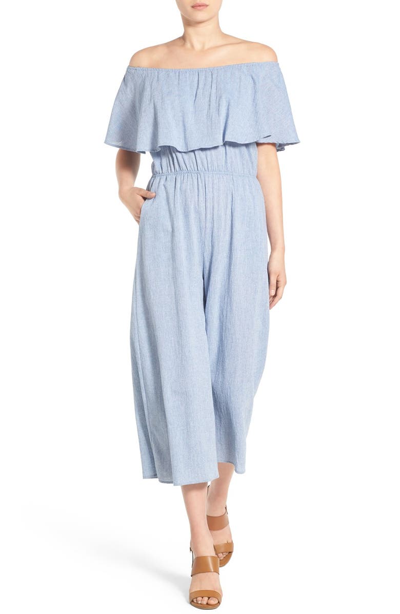 Everly Ruffle Gaucho Jumpsuit | Nordstrom