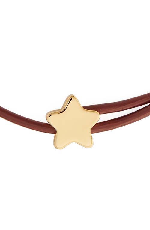 Shop Tory Burch Kira Slider Bracelet In Tory Gold/brown