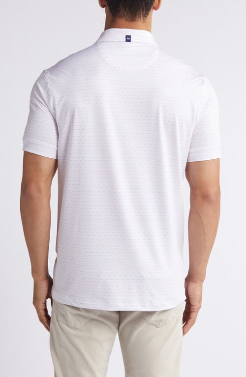 Mizzen + Main Mizzen+main Versa Trim Fit Print Performance Polo In True Pink Triple Dot