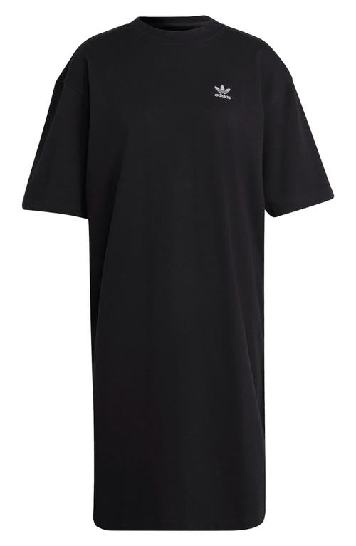 Adidas Originals Trefoil Cotton T-shirt Dress In Black