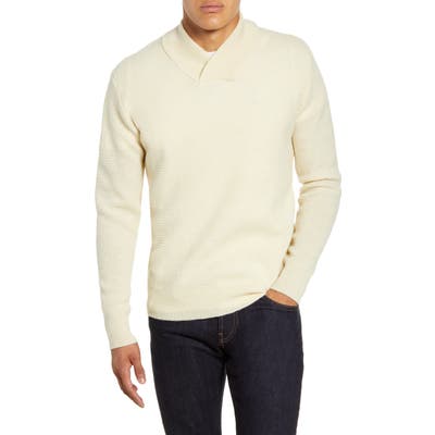 Schott Nyc Waffle Knit Thermal Wool Blend Pullover, White