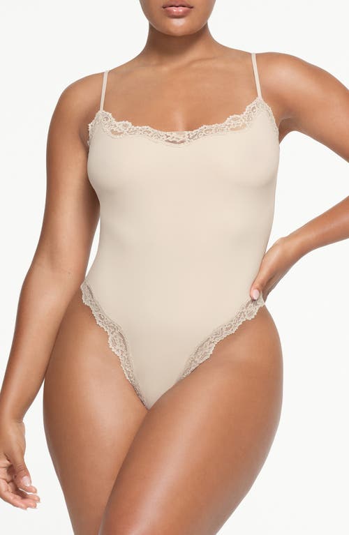 SKIMS Fits Everybody Corded Lace Cami Bodysuit at Nordstrom,