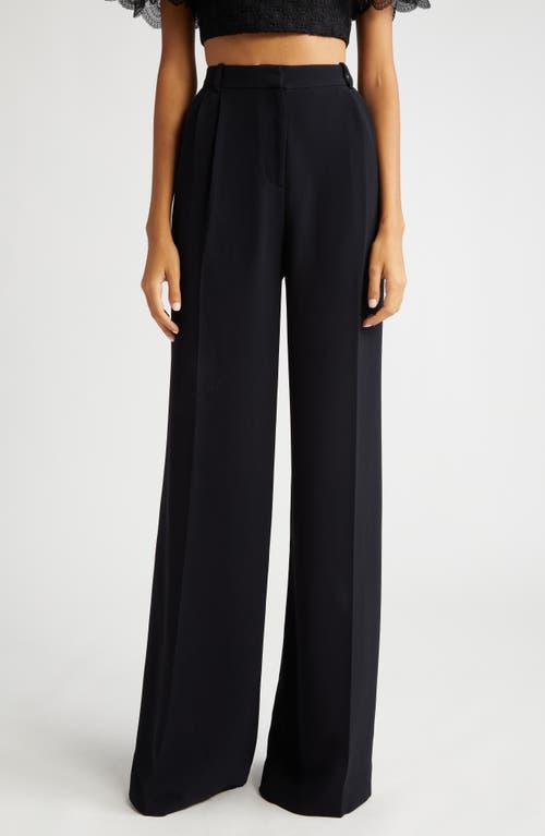 SALONI Tailored Wide Leg Pants in Black at Nordstrom, Size 2
