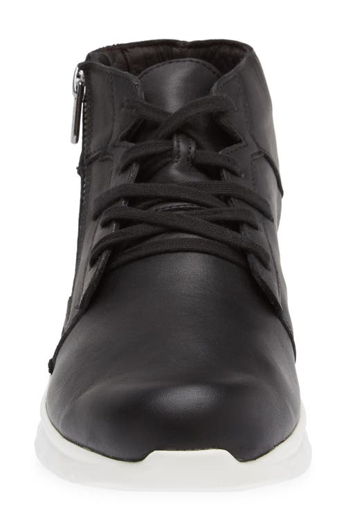 Shop Naot Polaris High Top Sneaker In Jet Black Leather