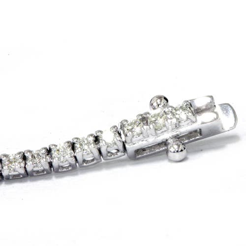 Shop Bliss Diamond 1ct Lab Grown Diamond Tennis Bracelet 18k White Gold 7" Double Lock Clasp