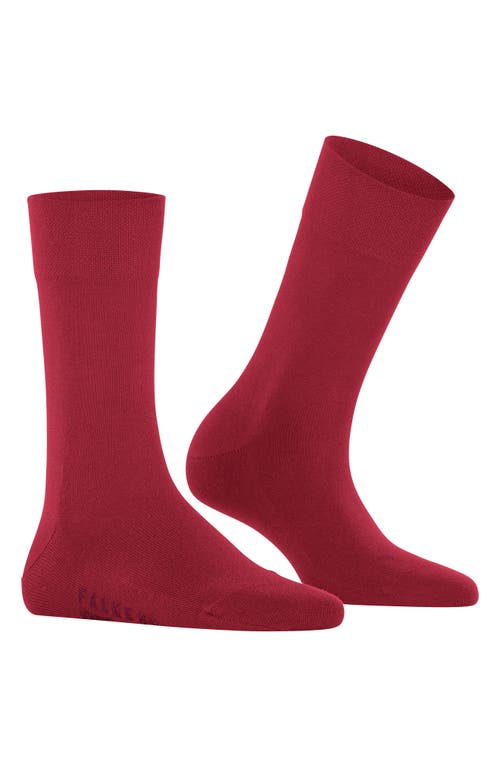 Shop Falke Sensitive New York Crew Socks In Scarlet