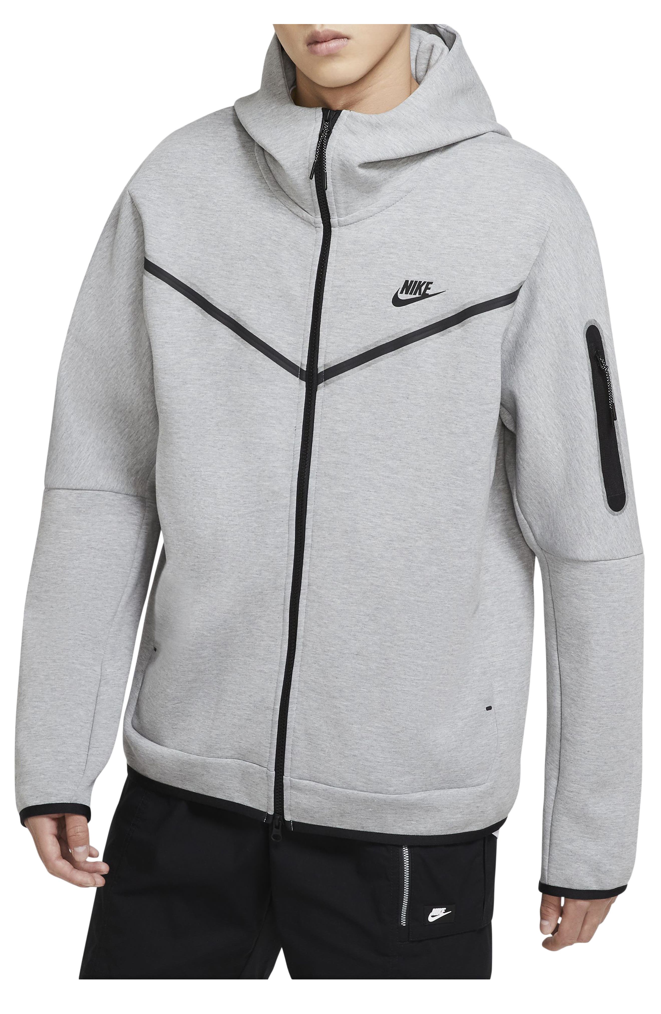 grey nike zip up hoodie mens