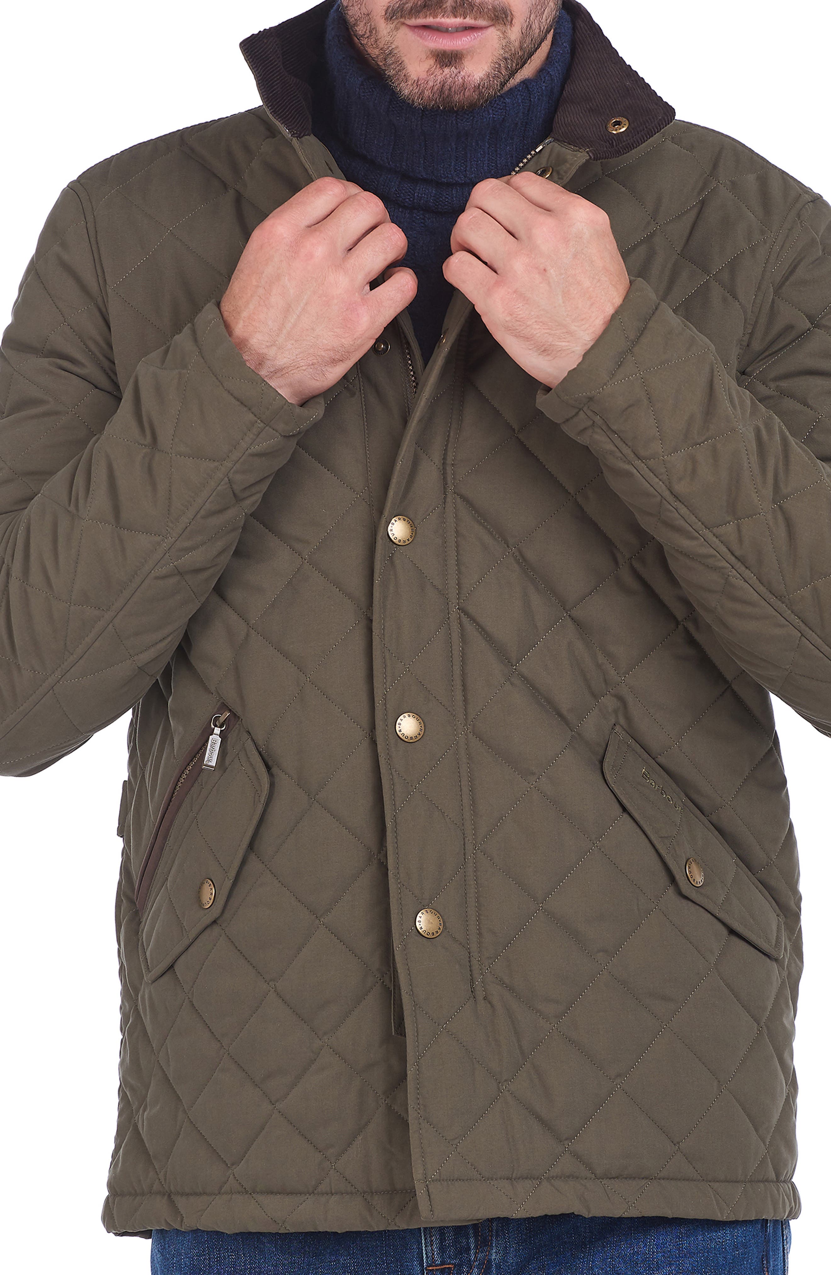 barbour hooded quilted jacket