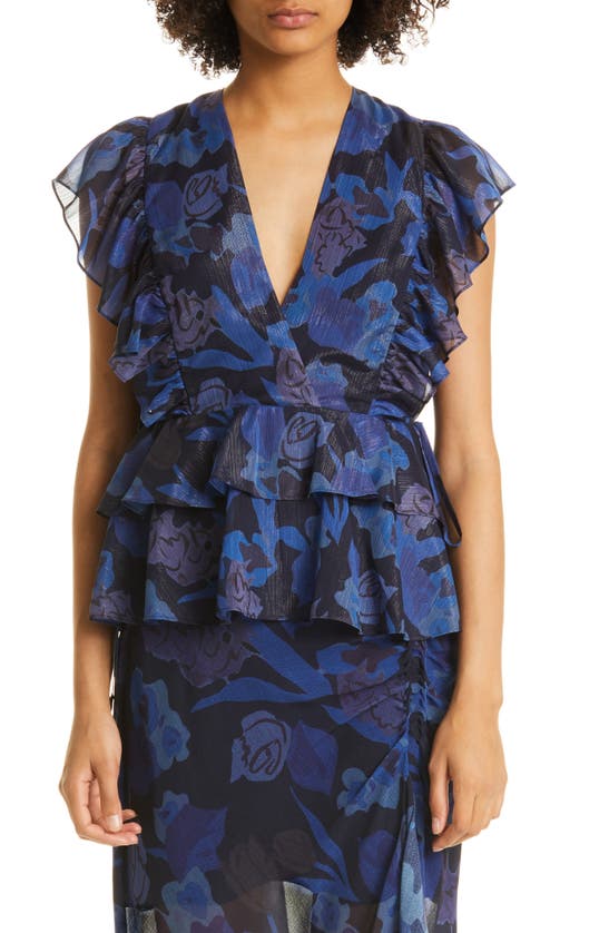 TED BAKER ROWYN FRILL DETAIL TIE TOP