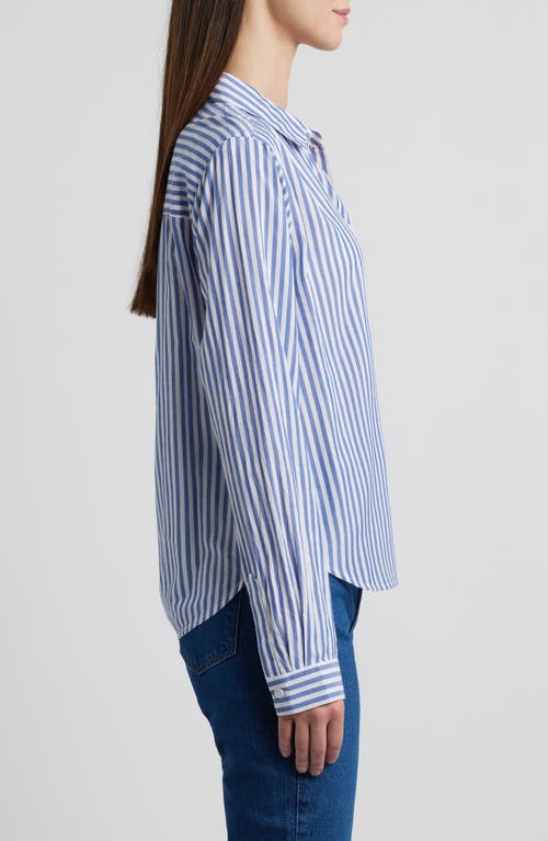 BEACHLUNCHLOUNGE BEACHLUNCHLOUNGE CANDY STRIPE COTTON BLEND BUTTON-UP SHIRT