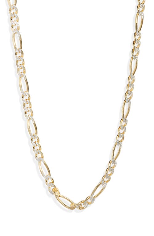 Diamond Cut Figaro Chain Necklace in Gold