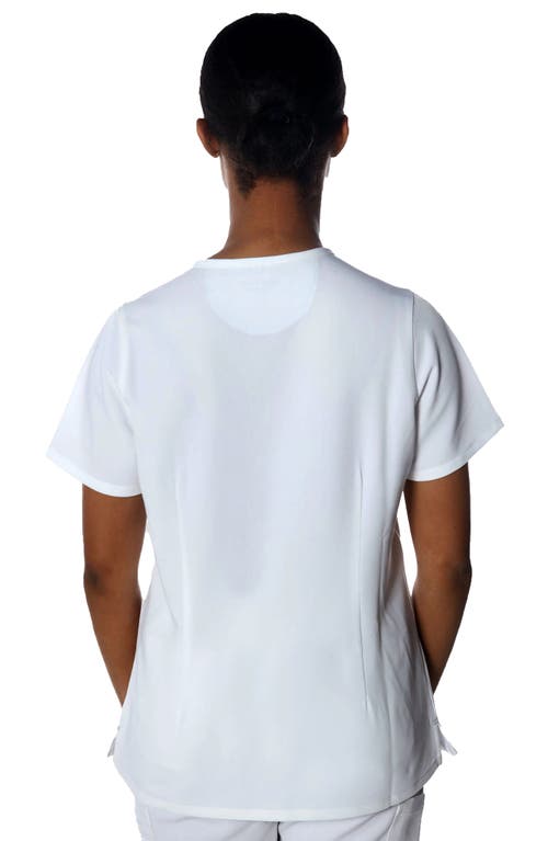 Members Only Cordoba 5-pocket Scrub Top In White